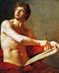 Academic Study of a Male Torse - Jean Auguste Dominique Ingres