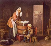 Die Wäscherin - Jean Siméon Chardin
