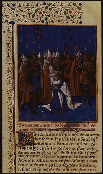 Coronation of Charles VI in 1380 in Reims, 1455 - 1460 - Jean Fouquet