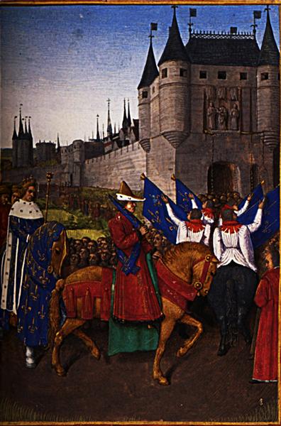 The Arrival of Charles V (1337-80) in Paris, 28th May 1364, c.1460 - Жан Фуке