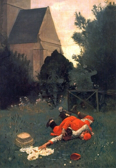 Scramble for the Lunch - Jehan Georges Vibert
