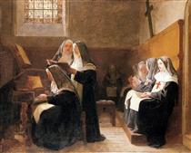 The Convent Choir - Jean-Georges Vibert