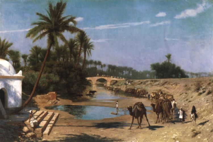 An Arab Caravan - 讓-里奧·傑洛姆