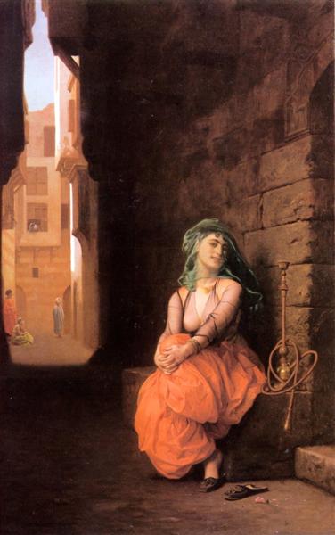Arab Girl with Waterpipe, 1873 - 讓-里奧·傑洛姆