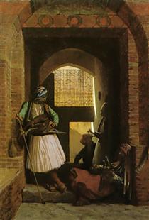 Arnauts of Cairo at the Gate of Bab-el-Nasr - Жан-Леон Жером