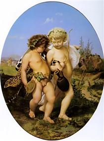 Drunken Bacchus and Cupid - Jean-Leon Gerome