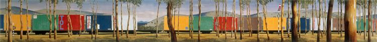 Train In Landscape - Джефри Смарт