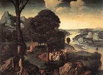 Landscape with St. John the Baptist Preaching - Joachim Patinir