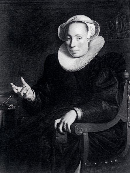 Portrait Of The Artist's Wife, 1601 - Joachim Wtewael