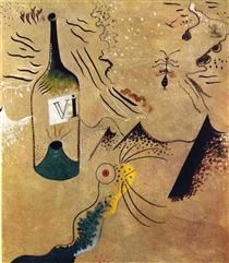 Bottle of Vine - Joan Miró