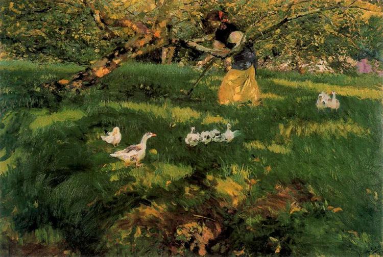 Herding Geese in the Asturias, 1903 - Хоакін Соролья