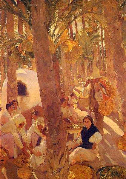 The Elche palm grove, 1918 - 霍金‧索羅亞