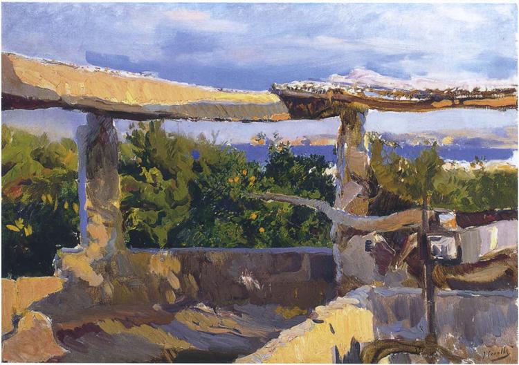 The waterwheel, Javea, 1900 - Хоакін Соролья
