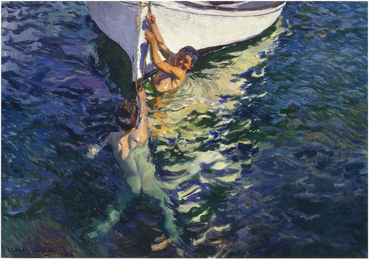 The white boat, Javea, 1905 - Joaquín Sorolla