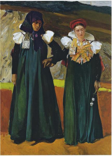 Traditional dress from the Anso Valley, 1914 - Joaquín Sorolla y Bastida