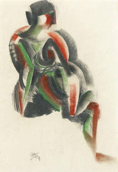Sitting Woman, 1919 - Йоганнес Іттен
