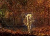 A Dama Outono com uma expressão melancólica - John Atkinson Grimshaw