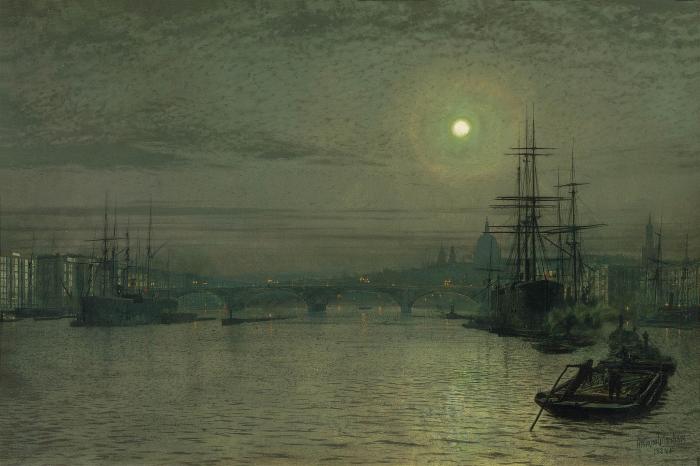 London Bridge  Night - John Atkinson Grimshaw
