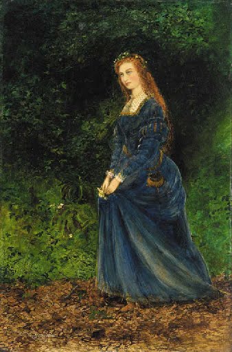 Портрет дружини художника, Теодосії, в образі Офелії, 1863 - Джон Еткінсон Грімшоу