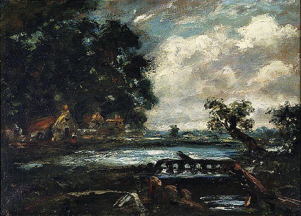 Study for The Leaping Horse (View on the Stour) - John Constable