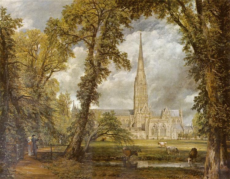 View of Salisbury Cathedral from the Bishop's Grounds, c.1823 - John Constable