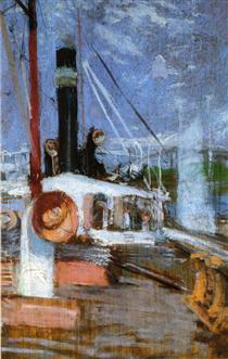 Aboard a Steamer - John Henry Twachtman