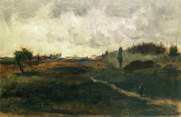 Landscape, 1880 - Джон Генри Твахтман (Tуоктмен)
