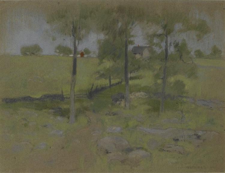 Three Trees, c.1888 - c.1895 - Джон Генри Твахтман (Tуоктмен)