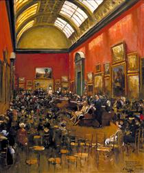 King George V, Accompanied by Queen Mary, at the Opening of the Modern Foreign and Sargent Galleries at the Tate Gallery, 26 June 1926 - John Lavery