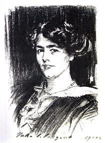 Portrait of Lady Michaelis - Джон Сінгер Сарджент