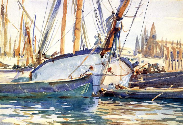 Shipping, Majorca, 1908 - Джон Сінгер Сарджент