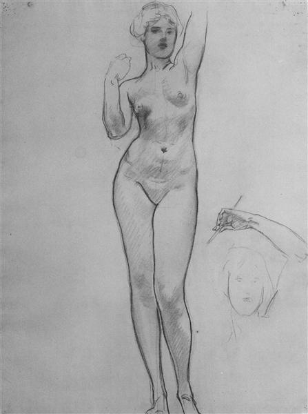 Studies of Aphrodite for Aphrodite and Eros, 1917 - 1919 - 薩金特
