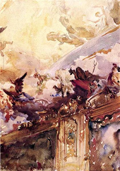 Tiepolo Ceiling, Milan, c.1904 - Джон Сингер Сарджент