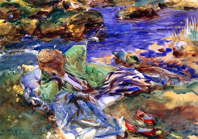 Turkish Woman by a Stream, 1907 - John Singer Sargent