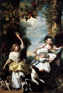 The three youngest daughters of George III - John Singleton Copley