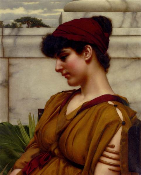 A Classical Beauty In Profile, 1888 - Джон Уильям Годвард