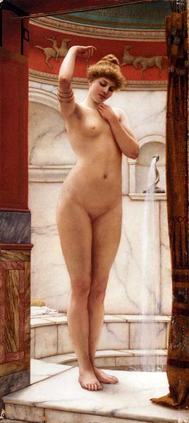 A Pompeian Bath, 1890 - John William Godward