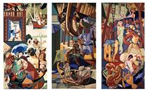 A Sunday in Lisbon, tapestry - Jose de Almada-Negreiros