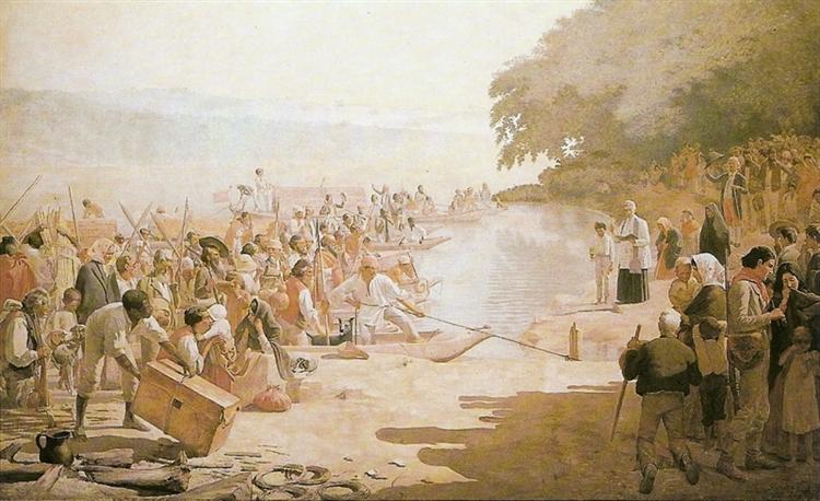 Monção departing, 1897 - Almeida Júnior