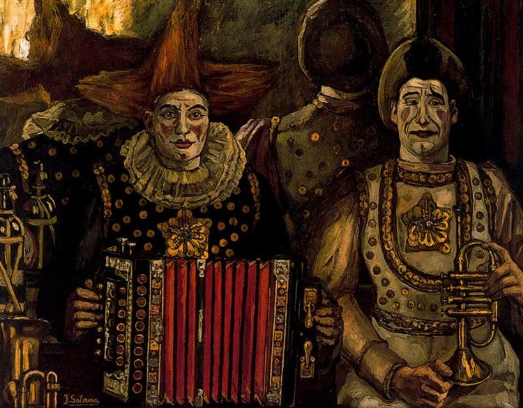 The Clowns, 1920 - José Luis Gutiérrez Solana
