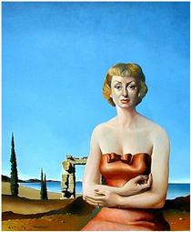 Portrait of Woman in Seascape - Жозе Мануель Капулетті