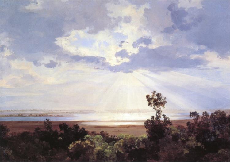 La puesta del sol, 1894 - Хосе Мария Веласко
