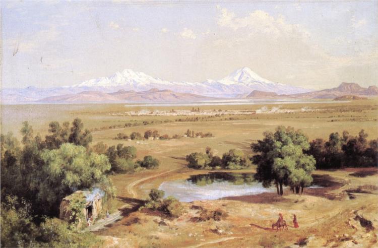 Árboles del pirú del Tepeyac, 1905 - Хосе Мария Веласко