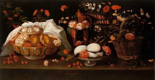 Natureza morta - Doces e Flores, 1676 - Josefa de Óbidos