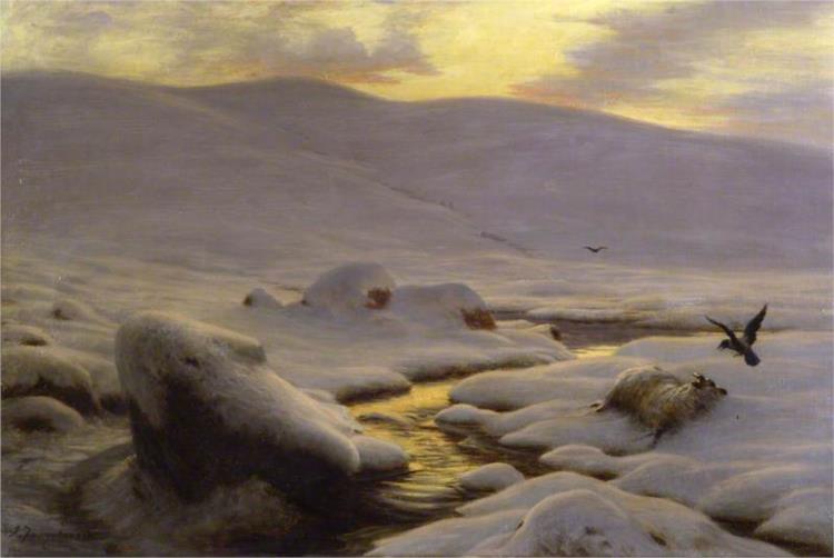 The Weary Waste of Snow, Forest of Birse, Aberdeenshire, 1898 - Джозеф Фаркухарсон
