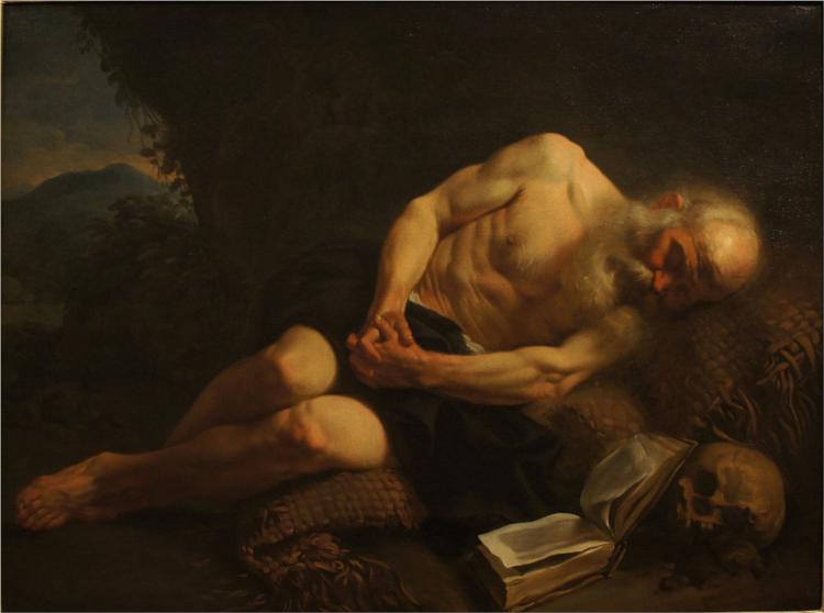 Anachorète endormi, 1751 - Joseph-Marie Vien