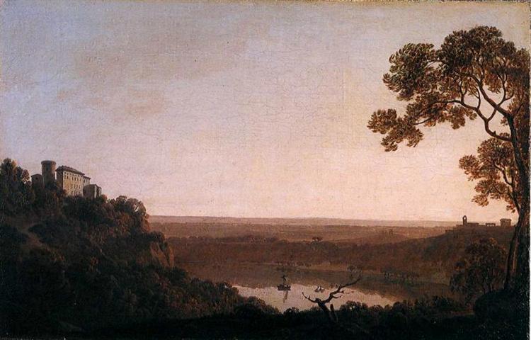 Lake Nemi, c.1790 - c.1792 - Джозеф Райт