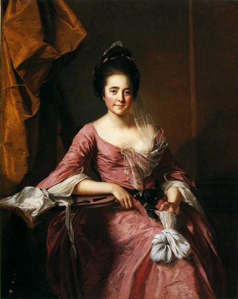 Portrait of a Lady with Her Lacework, c.1770 - Джозеф Райт