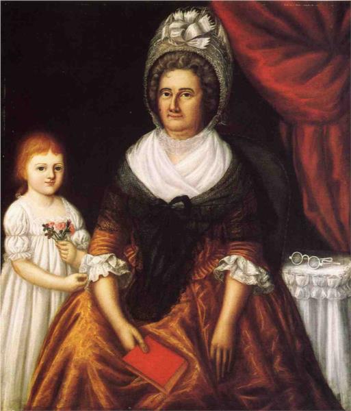 Mrs. John Moale (Ellin North) and Ellin North Moale, 1800 - Joshua Johnson