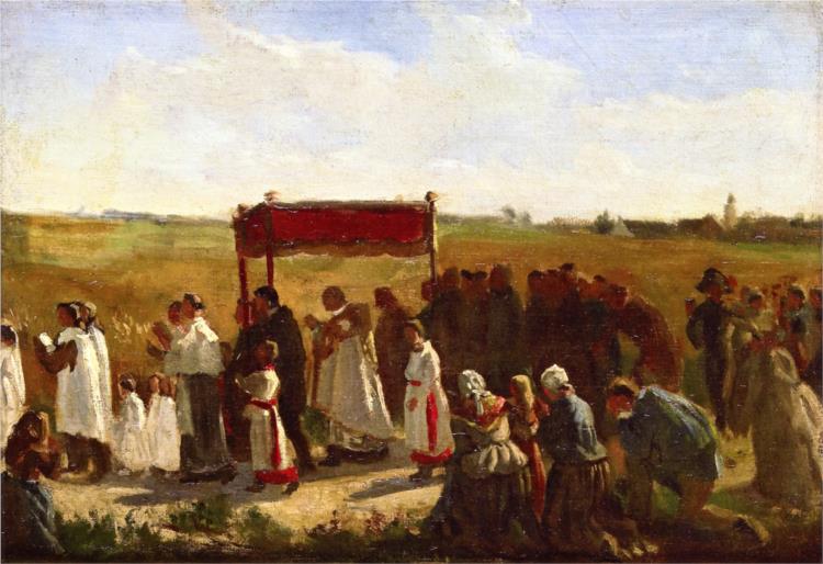 The Blessing of the Wheat in Artois (study), 1857 - Jules Breton